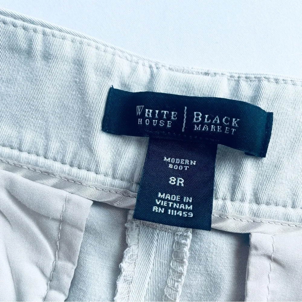 White House Black Market Beige Modern Boot Pants - Size 8R - Picture 4 of 10